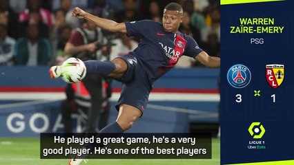 Ugarte blown away by Mbappé experience after PSG beat Lens