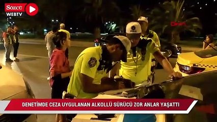 Download Video: Kadıköy'de denetimde ceza uygulanan alkollü sürücü zor anlar yaşattı