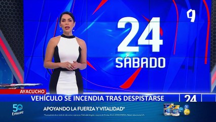 Ayacucho: auto se incendia y pasajeros salvan de morir