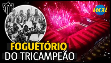 Atlético festeja Brasileiro de 1937 com foguetório na Arena MRV