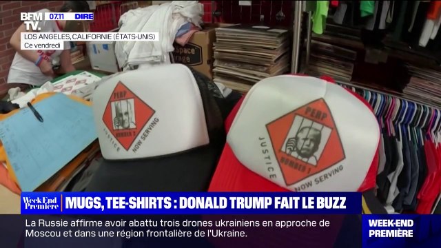 Tasses, tee-shirts, casquettes...le mugshot de Donald Trump se retrouve sur des produits dérivés