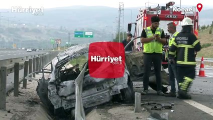 Kuzey Marmara Otoyolu'nda feci kaza: 2 ölü, 1 yaralı
