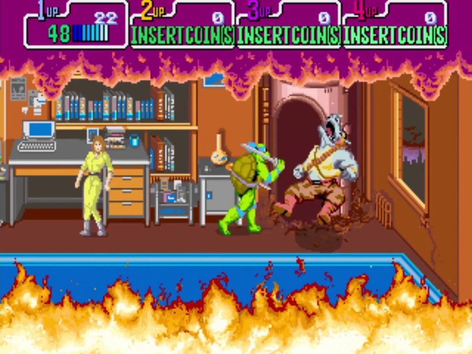 T.M.N.T (1989) Arcade game longplay