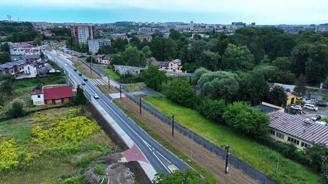 lot nad linią tramwajową do Górki Narodowej