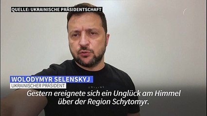 Kampfjet-Kollission: Selenskyj gedenkt der toten Piloten