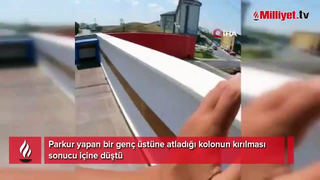 Parkur sporcusu genç ölümden döndü