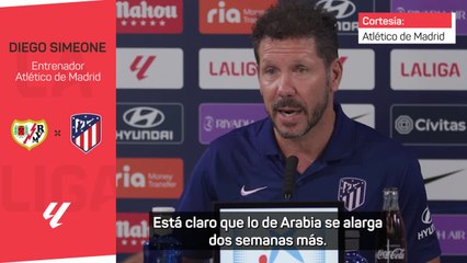 Simeone sobre la liga saudí: "Es posible que en dos semanas te saquen algún jugador"