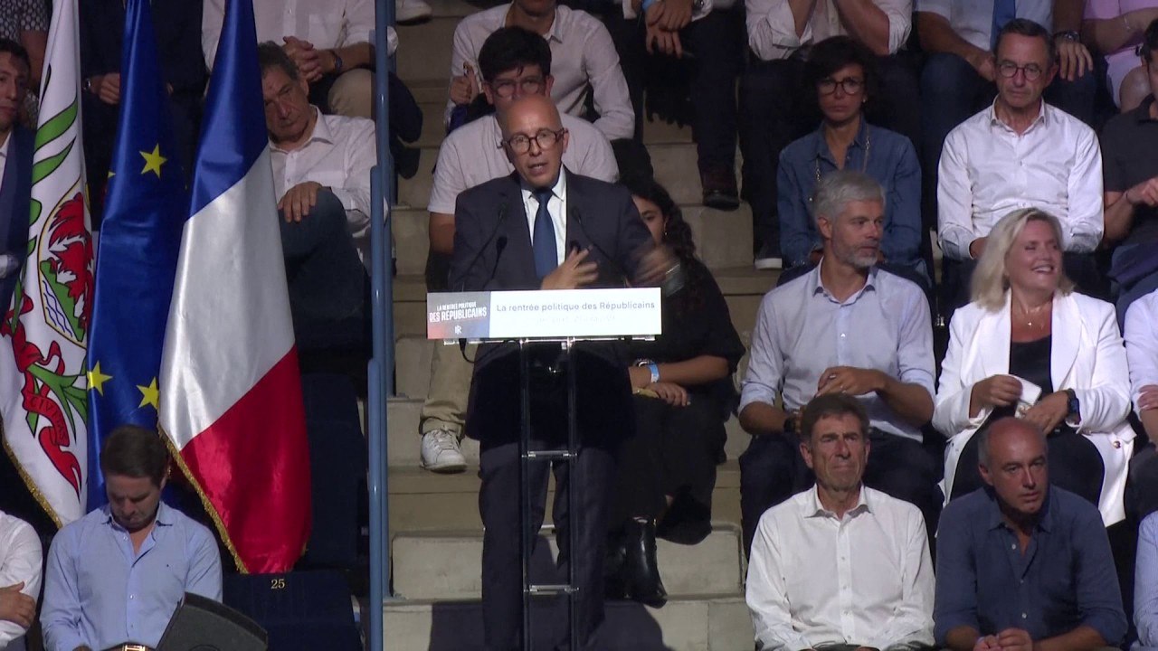 "La France a besoin d'autorité", affirme Éric Ciotti dans son discours de rentrée
