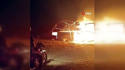 Incendie dans une tente à Hatay