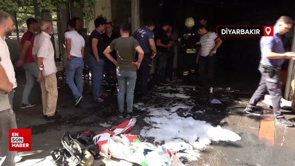 Diyarbakır'da spiral ile parçalanırken yakıt deposu patladı