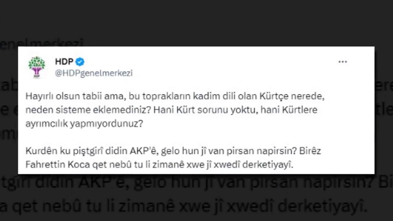 Ajout de 5 langues au système e-Prescription, HDP a réagi à l'absence du kurde： Vous savez, il n'y avait pas de problème kurde？