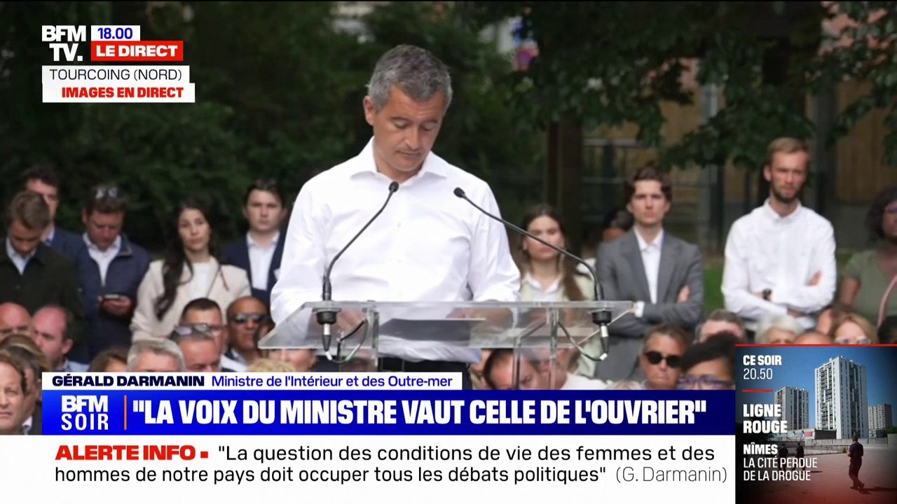 Gérald Darmanin à Tourcoing: "La question de la condition de vie des femmes et des hommes de notre pays doit occuper tous les débats politiques"