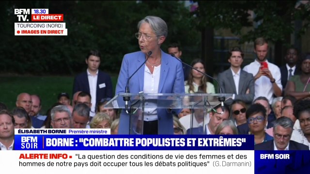 À Tourcoing, Élisabeth Borne appelle la majorité présidentielle à l'unité derrière le président de la République