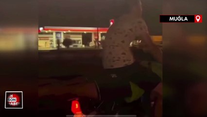 Muğla'da yüzüstü yatan arkadaşının üzerinde motosiklet kullandı