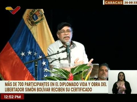 Caracas | Entrega de certificados a participantes en el diplomado Vida y Obra del Libertador