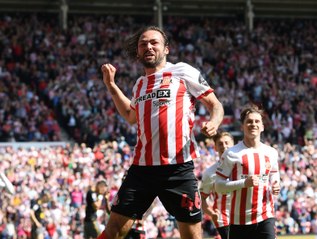 Joe Nicholson reacts after Sunderland's resounding 5-0 win over Southampton