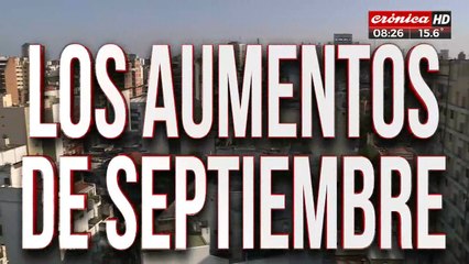 Bolsillos sin paz: estos son los aumentos de septiembre