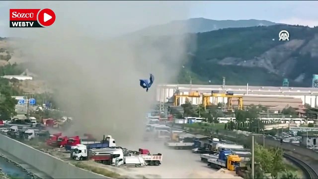 Oluşan hortum cep telefonuyla görüntülendi