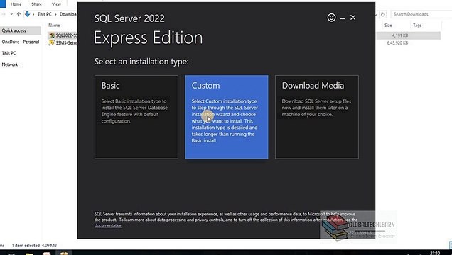 Microsoft SQL Server and Management Studio Installation