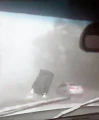 Florida: la impresionante imagen de un auto que voló por el aire por el huracán Idalia