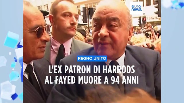 Gb: muore a 94 anni l'ex proprietario di Harrods Mohamed Al Fayed