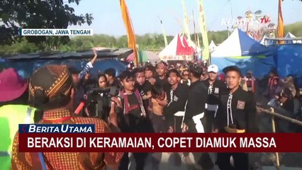 Beraksi di Tengah Keramaian Kirab Gunungan, Copet Diamuk Massa