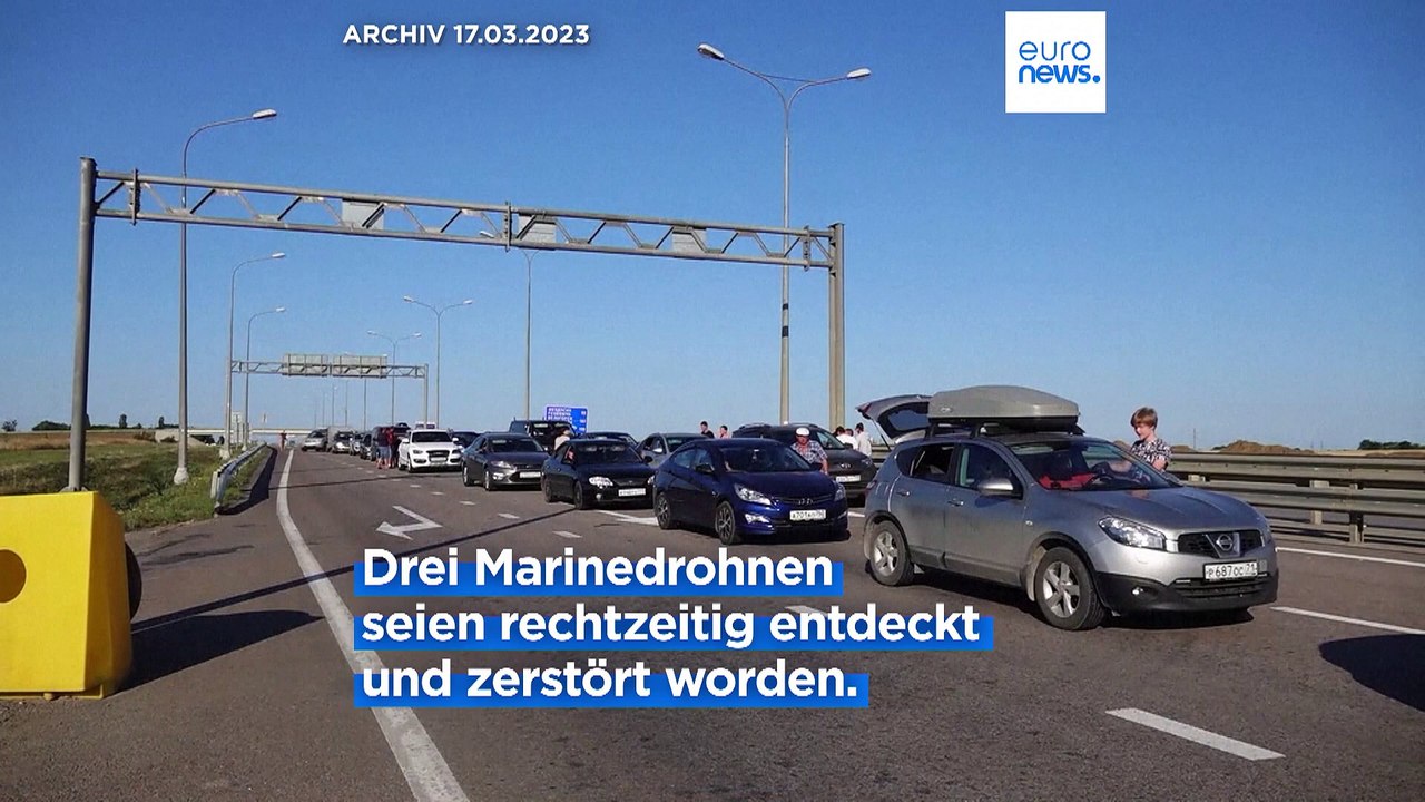 Krim-Brücke im Visier: Drei ukrainische Seedrohnen wurden laut Moskau abgefangen
