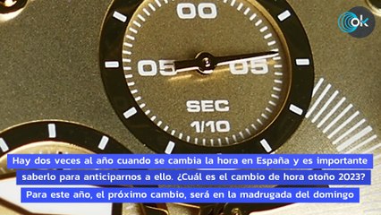 Cambio de hora otoño 2023: cuándo tiene lugar en España