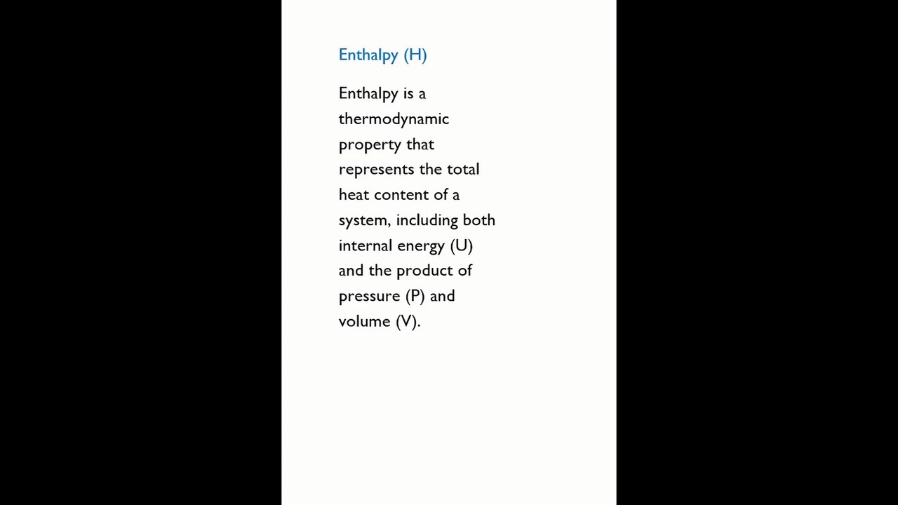 Enthalpy