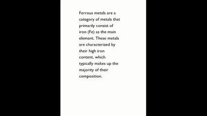 ferrous metals