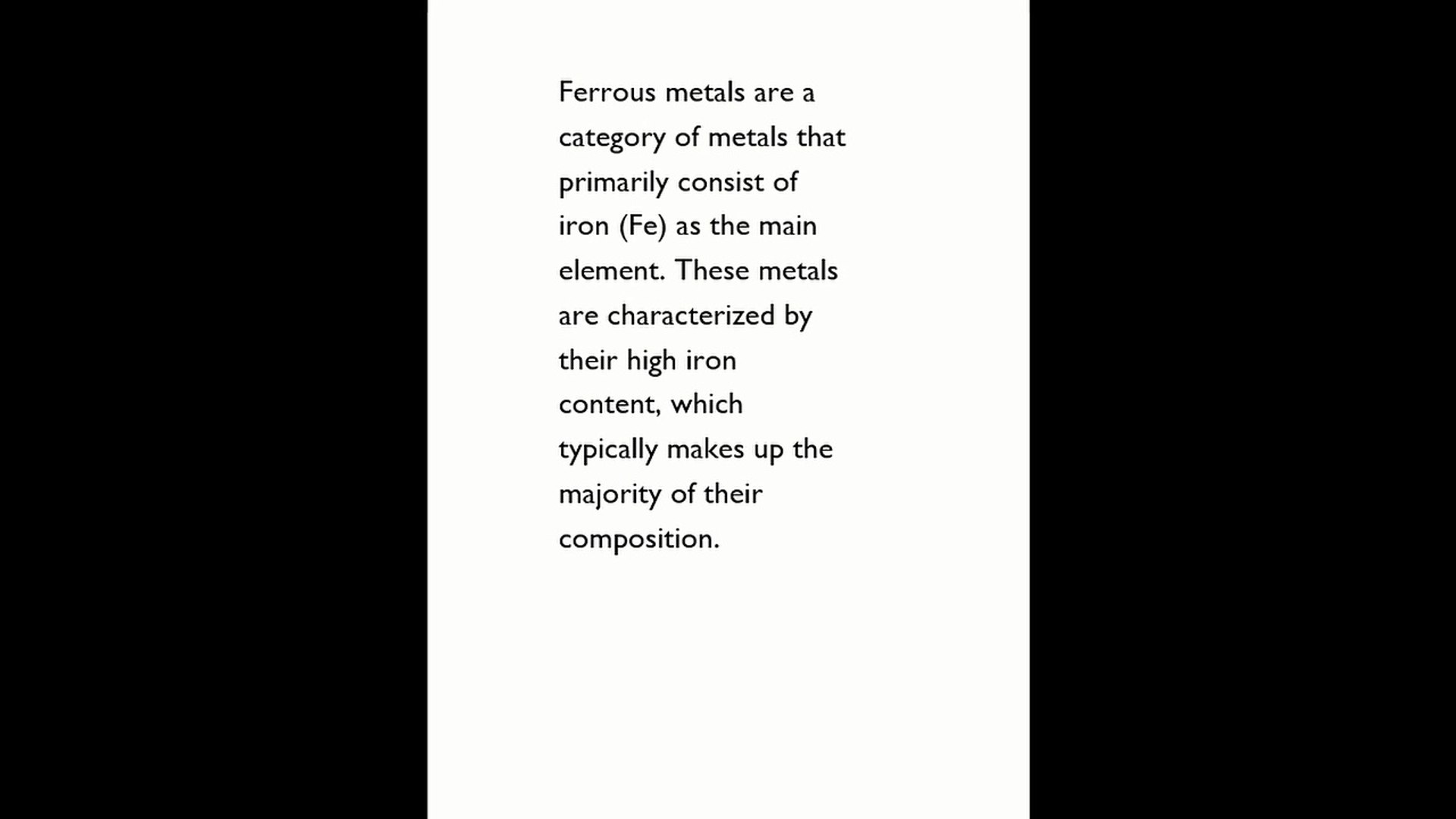 ⁣ferrous metals