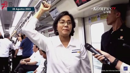 Kesan Pertama Sri Mulyani Jajal LRT Jabodebek: Excited Sambil Deg-Degan!