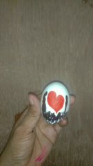 Cute couple drawing on egg shell/Anniversary crafts
