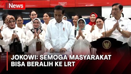 Resmikan LRT, Jokowi: Semoga Masyarakat Bisa Beralih ke LRT dan Kurangi Polusi