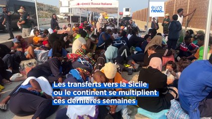 Lampedusa sature, les migrants transférés vers d'autres îles siciliennes