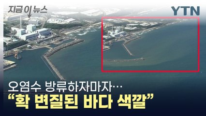 '이제 어떡하나' 오염수 방류하자 바다색이...정부 "가짜뉴스" [지금이뉴스] / YTN