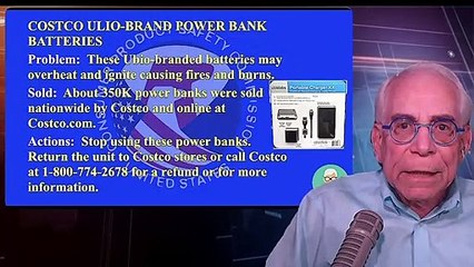 Costco Power Bank Batteries May Ignite