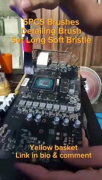 5PCS Car Brushes Detailing Brush Set Long Soft Bristle