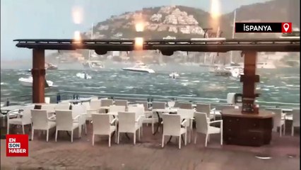 İspanya'da fırtına ortalığı birbirine kattı