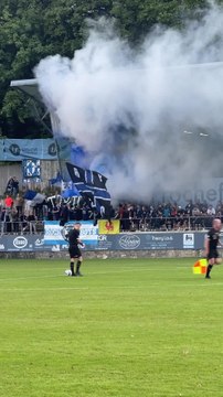 L'ambiance du kop rochefortois avant le match de coupe contre Rochefort
