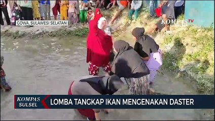 Lomba Tangkap Ikan Mengenakan Daster