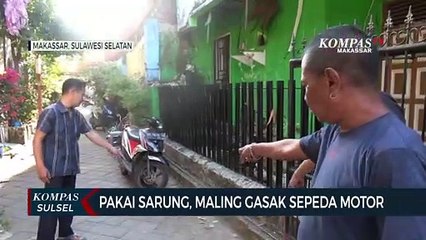 Pakai Sarung, Maling Gasak Sepeda Motor