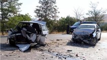 Gaziantep'te iki otomobilin kafa kafaya çarpıştığı kazada 1 kişi hayatını kaybetti, 5 kişi yaralandı