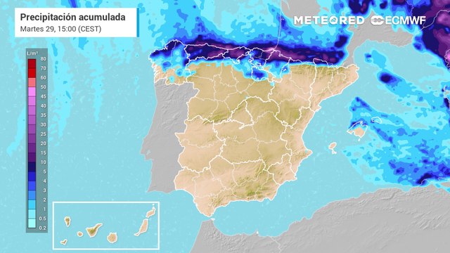 Lluvias abundantes en el norte de España