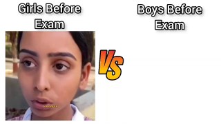 Girls VS Boys Before Exam
