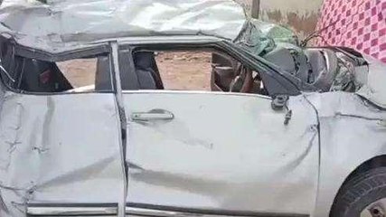 भिंड: तेज़ रफ़्तार कार डिवाइडर से टकराई, आरक्षक की हुई मौत