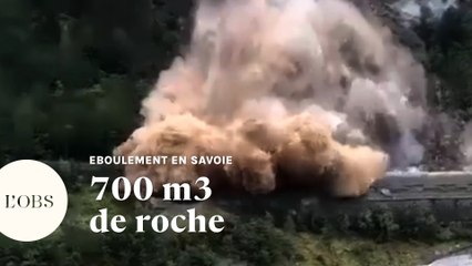 Savoie : un gigantesque éboulement coupe la circulation en Maurienne