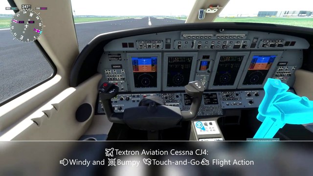 ★ The BM AG Project ★ | ✈️ Flight Simulator (2020) : ✈️ Textron Aviation Cessna CJ4: Windy and Bumpy T ouch-and-Go Flight Action