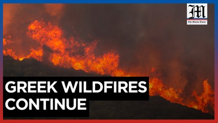 Over 600 firefighters battle Greek wildfires