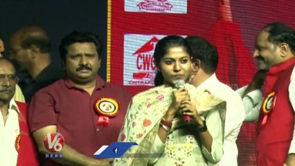 Singer Madhu Priya Speech At Gaddar Samsmarana Sabha At Chitrapuri Colony Hills  _ V6 News